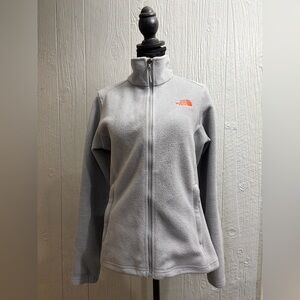 The North Face Women's Light Gray Fleece Zip Up Jacket Size M